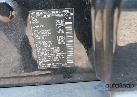 2020 Nissan Rogue Sv Intelligent Awd из США, поврежденный, VIN KNMAT2MV3LP508259